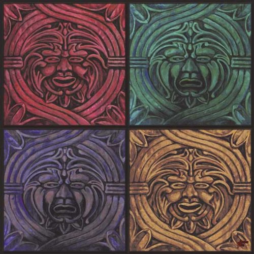 Italian Stone Faces Quattro by Charles Pace. Size 36.00 X 36.00 Art Poster Print