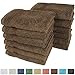 SALBAKOS - Premium Washcloths 12 Pack Set, 100% Turkish Cotton, Highly Absorbent & Quick Dry, Face Towels Wash Cloths for Hotel, Spa & Gym | 13