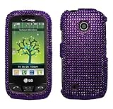 Purple Full Diamond Rhinestones Bling Crystal Art Snap On Hard Cover Protec ....