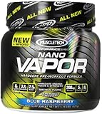 MuscleTech naNO Vapor, Hardcore Pre-Workout Formula, Blue Raspberry, 1.13 lbs (514g)