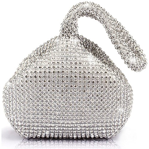 ANDI ROSE Luxury Full Rhinestone Trihedral Clutch Party Evening Designer Bags Purses Handbag