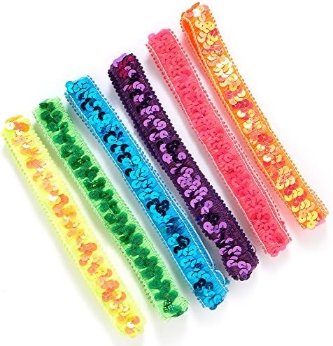 On The Verge 6-pk. Neon Stretch Sequin Headbands