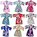 Joytton Kids' Peacock Satin Rayon Kimono Robe Bathrobe Nightgown