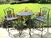 Outdoor Bistro Set – 3 Piece Patio Furniture Set (Black Antique Pewter) (40″H x 30″W x 30″D)