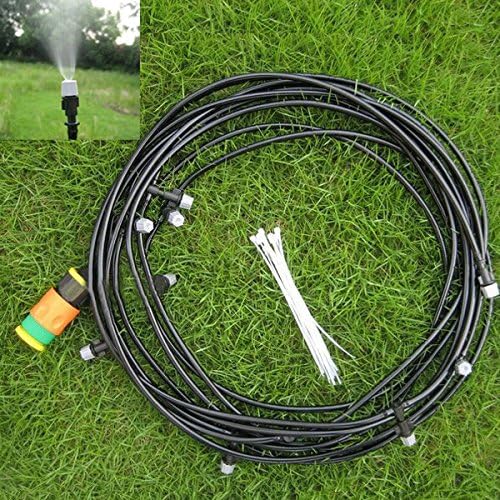 New 10m/33Ft Drip Irrigation Kit Micro Garden Misting Cooling System Atomization Spray Nozzle