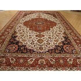 16x26 Ivory Persian Hand Knotted Bakhtiar Rug by Heritage Unlimited