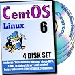 CentOS 6 Linux, 4-discs DVD Installation and Reference Set, Ed.2012