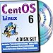 CentOS 6 Linux, 4-discs DVD Installation and Reference Set, Ed.2012