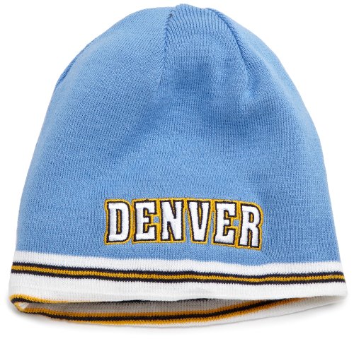 NBA Men's Reversible Knit Hat - Kc35Z, Denver Nuggets, One Size , Denver Nuggets , Dark Navy/ Light Blue