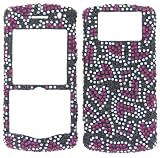 BLACK with PINK & SILVER HEARTS DIVA CRYSTALS snap on cover faceplate for Blackberry Pearl 2 8110, 8120 & 8130
