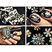 NICOLE DIARY Xmas Christmas Snowflake Holographic Nail Foils Nail Art Transfer Sticker Paper