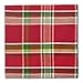 DII Holiday Kitchen and Table Décor Christmas Cloth Square Napkin Set, Tango Red Plaid, 6 Count