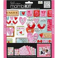 me & my BIG ideas 8-Inch by 8-Inch Scrapbook Page Kit, Ellen Love