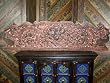 Indian Art Hand Carved Sitting Ganesha Carved Headboard Wall Panel 72 Inch
