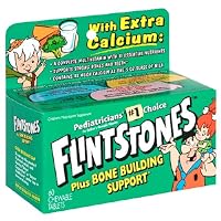 Flintstones Children's Multivitamin plus Calcium Chewable Tablets, 60-Count Bottles (Pack of 3)