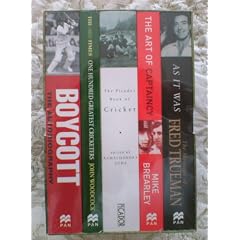 HOWZAT---5 PAPERBACK CRICKET CLASSICS--Boycott The Autobiography , As it Was Fred TRUEMAN , The Art of Captaincy-Brearley , The Times One Hundred Greatest Crickieters , The Picador book of cricket