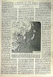 1951 Map Japan Draft Treaty Principal Islands Korea