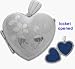 Sterling Silver Heart Shaped Locket with Diamond Cut Pattern with Chain