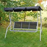 Bestway 3 Seater Deluxe Black And Silver Swinging Hammock