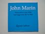 John Marin: Watercolors of the 1920s, Drawings from 1917 to 1931