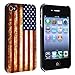 1 X Vintage US American Flag Hard Plastic Case For iPhone 4 & 4S, Halloween Gift