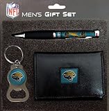 Jacksonville Jaguars Tri-Fold Wallet with Pen & Keychain Gift Set