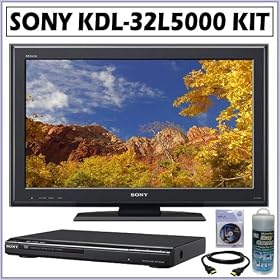 Sony Bravia L-Series KDL-32L5000 32-Inch 720p LCD HDTV + DVD Accessory Kit