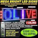 3color Led Signs - Mega Bright, Programmable Scrolling Message Board 19"x102"