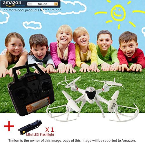 Timlon 2.4Ghz 6-Axis Gyro RC Quadcopter Toys Drone UAV RTF UFO(white)