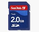 Sandisk 2GB SD Card Twinpack - Retail Pack