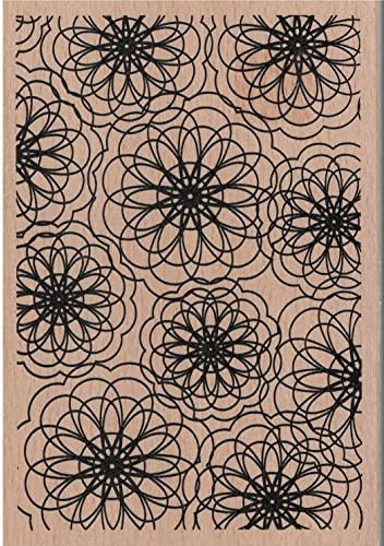 Cam and Chloe Blossom Background - Wood Mounted Rubber Stamp