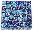 Blue Flowers Authentic Murano Glass Paperweight, Gift Boxed
