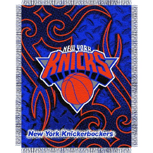 New York Knicks NBA Triple Woven Jacquard Throw (Tattoo Series) (48x60