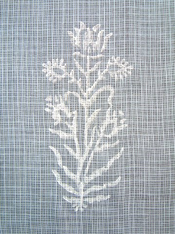 Tulip Mist ~ Elegant White Tab Top Cotton Sheer Curtain Panel