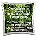 3dRose Nature Background with A Prayer The Serenity Prayer with A Wooded Scene-Pillow Case, 16 by 16