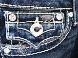 True Religion Women * Disco Joey BIG T -- Dark Drifter * Jeans Size 28 (Bejeweled With Disco Crystals!) * Hot Holiday Item *