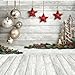 SJOLOON 8x8ft Christmas Balls Backdrop Photography Wood Floor for Newborn Christmas Photo Studio Background 10383