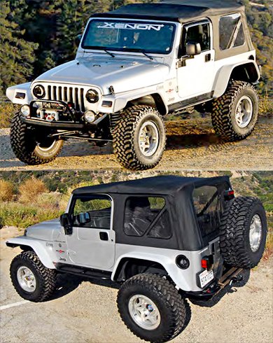 1997-2006 Jeep YJ (Fits all models) Flat Panel Design Fender Flare Kit 6.0 Wide