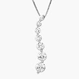 14K White Gold Journey Diamond Pendant (1cttw. I-J I1 18" Necklace)