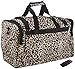 World Traveler Leopard Print Duffle Bag, Leopard with Black Trim