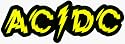 AC/DC - Yellow on Black Logo - Large Jumbo Vinyl Sticker / Decal