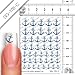 Nailart NAIL TATTOO STICKER - maritim / navy / anchor - blue