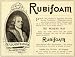 1898 Ad E. W. Hoyt Rubifoam Mouthwash Benjamin Franklin Portrait Poor Richard - Original Print Ad