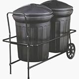 Narita Trading #NTC501BK Adjustable Black Trash Can Cart