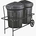 Tools & Hardware : Narita Trading #NTC501BK Adjustable Black Trash Can Cart