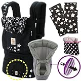 ベビーウエストベルト付エルゴベビー 抱っこ紐 ナイトスカイ・メッシュインサート2II 【正規代理店2年間保証-SG認定付】収納ポーチ＋よだれパッド（ナイトスカイ）２個付