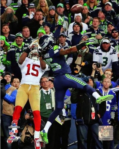 Richard Sherman Seattle Seahawks 2014 NFC Championship Action Photo (Size: 8