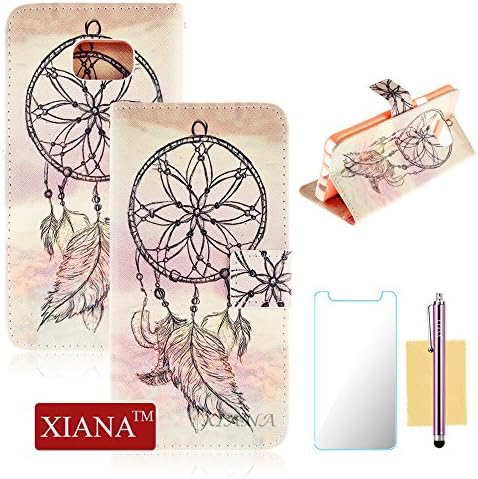 Note 5 Case, XIANA Newly Fashion Wallet PU Leather Flip Magnet Cover with Card Slot of Dreamcatcher Design Suitable For Samsung Galaxy Note 5,with Stylus, Screen Protector and Cleaning Cloth