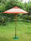 1.8M DELUXE HARDWOOD GARDEN FURNITURE PARASOL WITH RATCHET IPK510