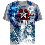 : Officially Licensed Marvel Comics Captain America T-Shirt